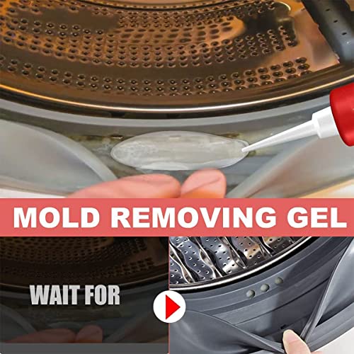 Gel Mould Remover, Household Wall Cleaner Mould for Bathroom Toilet Washing Machine Seal Kitchen Sink Grout Tile Corner Removal of blackened mould stains-120g