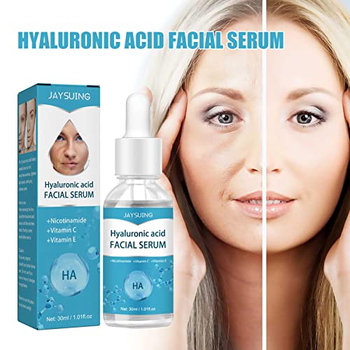 LOVOICE Hyaluronic Acid Face Serums,30ml Hyaluronic Acid Serums with Vitamin C,Oil Control Anti-Aging Skin Face Care,Skin Moisturizing Whitening Facial Essence