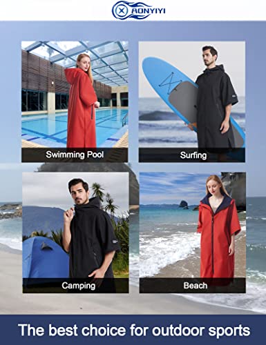 AONYIYI Changing Robe Adult Swimming Robe Waterproof Windproof Keep Warm Swim Towels