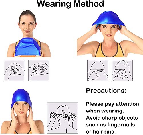 2 pack Adult Unisex Swimming Cap,Swim Cap,Silicone Multicolour Swimming Caps,Plain Moulded Silicone Junior Swimming Caps,swimming cap adult,swimming cap men,women,Waterproof Swim Hat-Pink&Purple