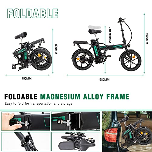 HITWAY Electric Bike E-Bike Foldable City Bikes 8.4h Battery, 250W Motor, Assist Range Up to 35-70Km BK5