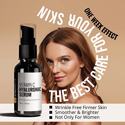 Vitamin C & E Serum With Hyaluronic Acid & Avocado Oil - Anti-Ageing & Wrinkle 30ml Pump