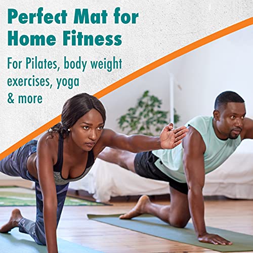 Maximo Exercise Mat - Multi Purpose 183cm x 60cm Extra Thick Yoga Mats for Men, Women and Kids, Ideal for Pilates, Sit Ups, Planks, Stretching, Push Ups and Exercise, Home Gym Accessories, Blue, 10mm Thick