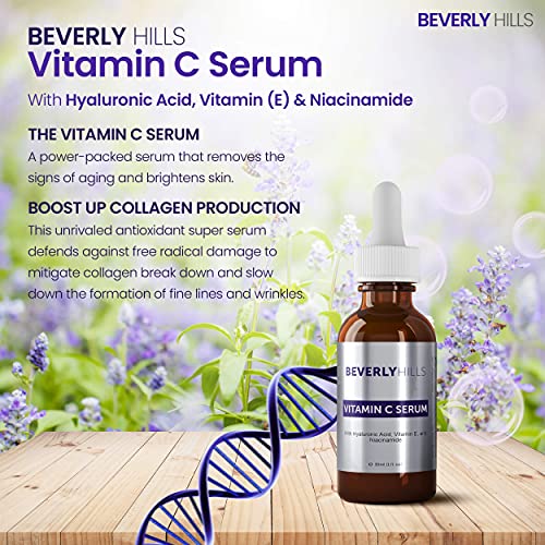 Beverly Hills Vitamin C Serum with Hyaluronic Acid, Vitamin E, and Niacinamide 30mL