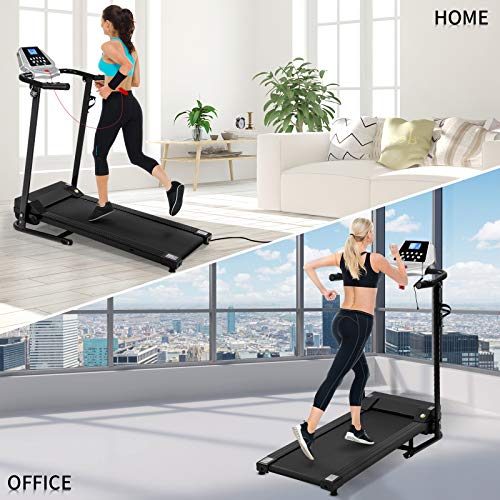 VOSAREA Folding Electric Treadmill for Home, 1.5 HP Motor Foldable Motorised Treadmill with LCD Display,Walking Running Machine for Home Gym Office Fitness Workout Exercise Jogging (Shipping from UK)