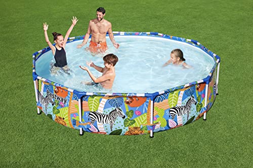 BESTWAY SAFARI SWIMMING POOL 305 cm 10FT Garden Round Frame Above Ground Pool Steel Pro