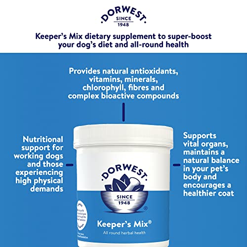 Dorwest Keeper’s Mix, 250g, Herbal Health Supplement for Dogs and Cats, Natural Herbs, Vitamins, and Minerals – for Healthier Happier Pets