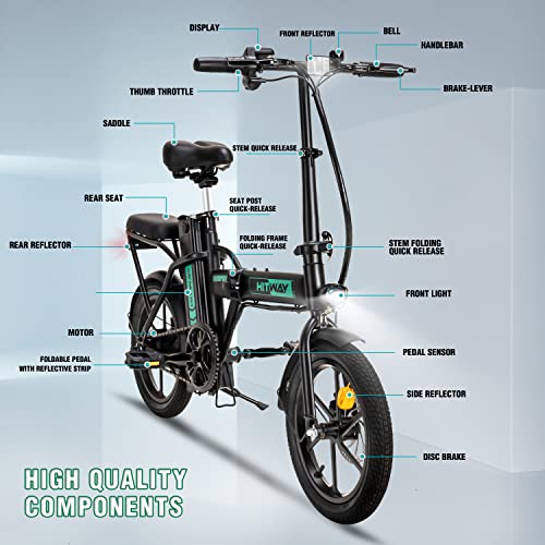 HITWAY Electric Bike E-Bike Foldable City Bikes 8.4h Battery, 250W Motor, Assist Range Up to 35-70Km BK5