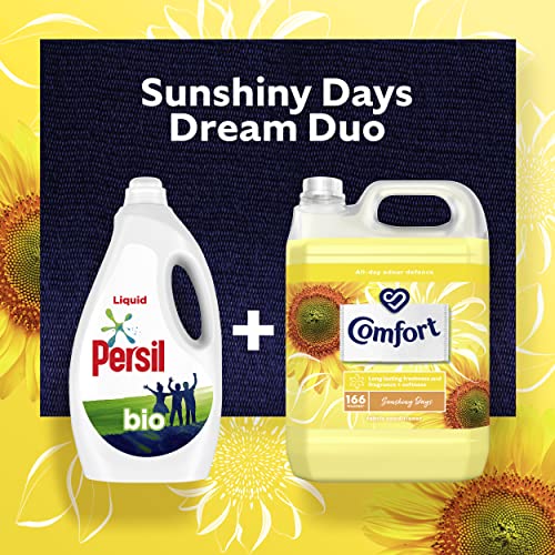 Comfort Sunshiny Days with All-Day Odour Defence Unstoppable Freshness Fabric Conditioner Softener 166 Wash 5L Upto 5 Months Supply