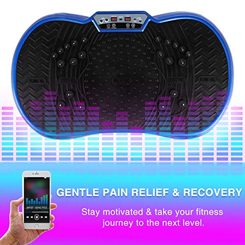 bigzzia Vibration Plate with Rope Skipping, Whole Body Workout Vibration Fitness Platform Massage Machine for Home Training and Shaping, 99 Levels