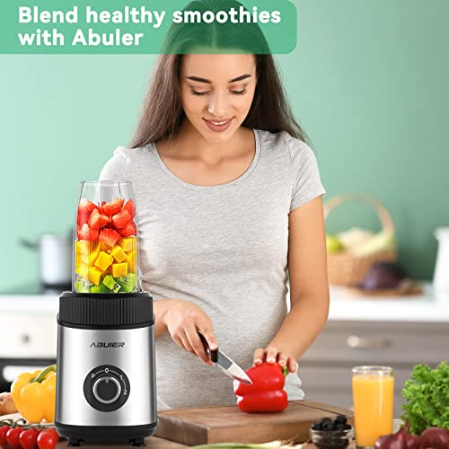 Smoothie Maker Smoothie Blender, 900W Bullet Blender, 6-Point Blade, Mini Blender, 12 Pieces Small Blender, Fruity Bullet Blender for Frozen Drink, Crushed Nuts and Spices