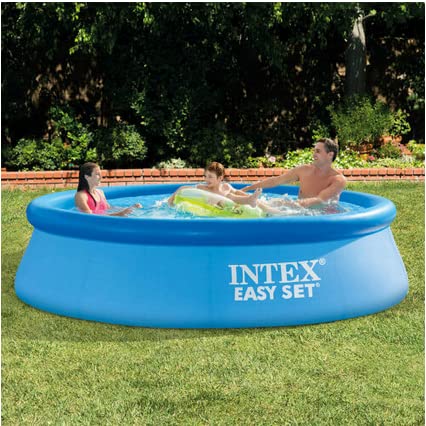 Inflatable Paddling Pool for Adults and Kids - Garden Family Oval Swim Centre - Swimming Pool For Kids 8ft - Large Swimming Pool For Children