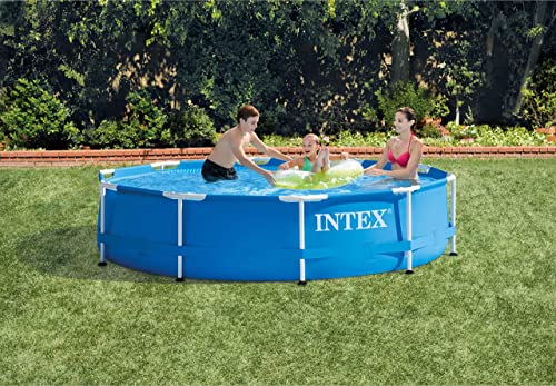 AK Sports 28202GN Intex 10ft x 30in Metal Frame Swimming Pool, Blue, 305 x 76 cm