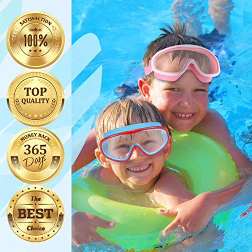 EasYoung 2-Pack Kids Swim Goggles, Swimming Goggles for Children and Early Teens from 3 to 15 Years Old, Wide Vision, Anti-Fog, Waterproof, UV Protection