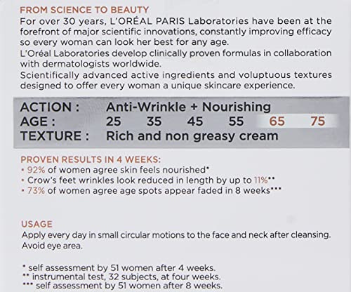 L'Oreal Wrinkle Expert Fortifying Skin Care for 65 Plus Years, 50ml