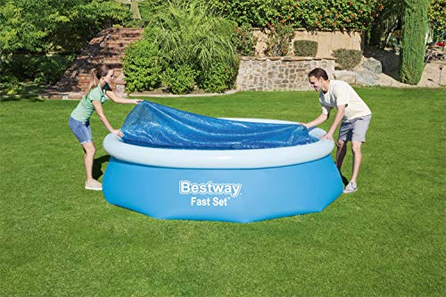 Bestway BW58241 10 feet Steel Pro Frame, Solar Swimming Pool Cover, Blue