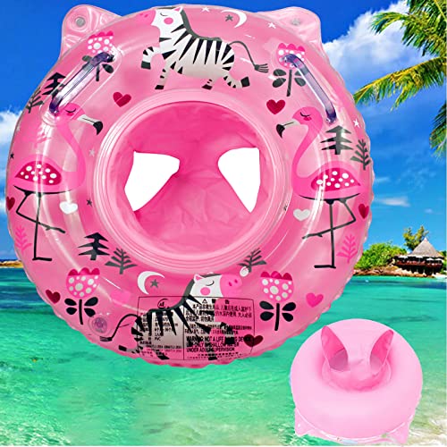 Baby Swimming Float, Inflatable Baby Swimming Ring with Seat Baby Float Ring for 3-36 Months Toddlers Kids Children （PINK）