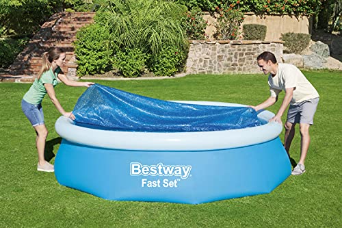 Bestway BW58241 10 feet Steel Pro Frame, Solar Swimming Pool Cover, Blue