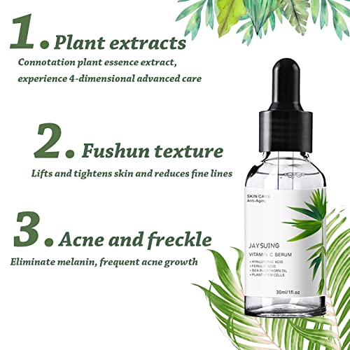 Anti Aging serum,3PCS Vitamin C Serum,Lighten Spots Moisturizing Collagen Moisturizing Skin Brightening Lotion,3 Bottles Collagen Essence,Face Serum for Women,Facial Skin Care Products (30ml Each)