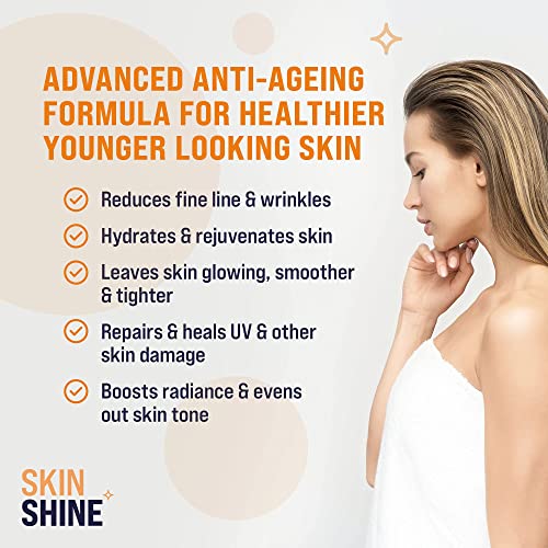 SKINSHINE 𝗪𝗜𝗡𝗡𝗘𝗥 𝟮𝟬𝟮1* - NEW Ultra Vitamin C Booster Face Serum with Hyaluronic Acid & Collagen - UK Made - Remove Acne Scars, Wrinkles, Blemishes & Signs of Ageing - For Women & Men