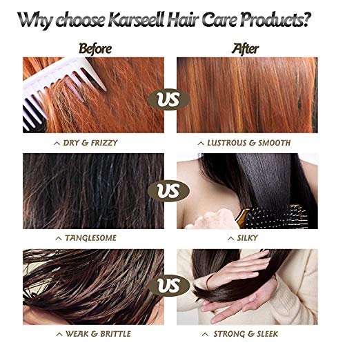 Karseell Hair Mask Collagen Treatment Natural Argan Oil Coconut conditioner for Dry Damaged Hair 16.9 oz 500ml