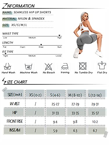 INSTINNCT Seamless Push Up Scrunch Shorts Tummy Control Butt Lifting Activewear Cycling Biker Shorts Yoga Gym Leggings for Women