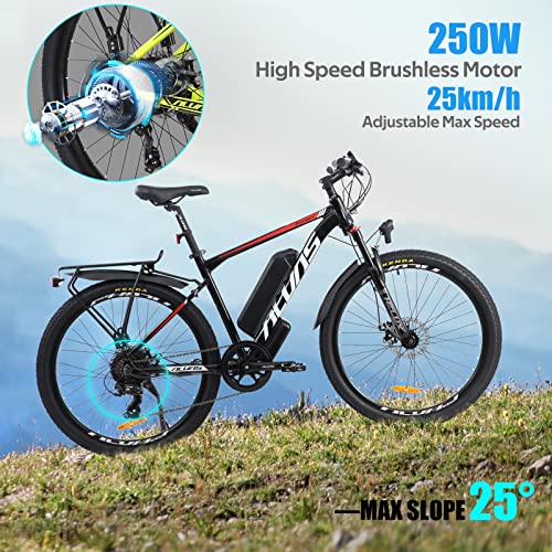 Hyuhome Electric Bicycles for Adults, Aluminum Alloy Ebike Bicycle Removable 36V/12.5Ah Lithium-Ion Battery Mountain Bike/Commute Ebike