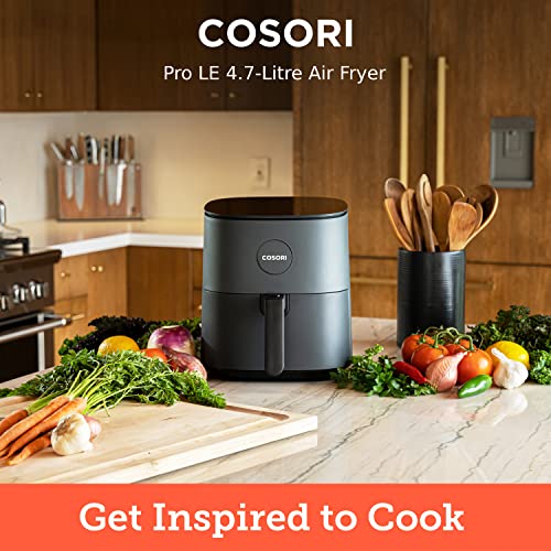 COSORI Air Fryer 4.7L, 9-in-1 Compact Air Fryers Oven, Max 230℃ Setting, 30 Recipes Cookbook, Digital Temperd Glass Display, Quiet, 4 Portions, 1500W