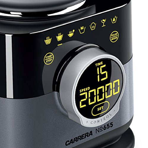 Carrera Blender 655, 4 in 1 Electric Kitchen Appliance, Crush Mix Cook and Steam, For Making Soup Smoothie Shakes and Sauces with Ice Crusher for Cocktails - Stainless Steel, 1.75L, 1500 W