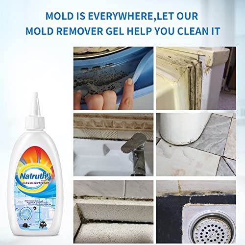 NATRUTH Mould Remover, Mold Remover Gel 220g Large Capacity, Mould and Mildew Removal, Household Black Mould Remover for Sink, Tile, Wall, Kitchen and Bathroom,washing machine rubber