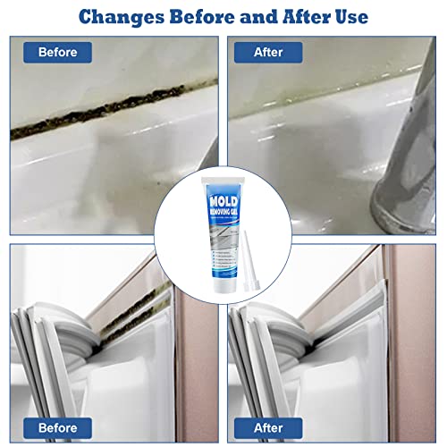 2pcs Household Mold Remover Cleaning Gel, Chemical Mold Removing Gel, Household Mold Miracle Remover, Powerful Quick Mold Remover Gel Great for Wall Tiles Wall Corner and Kitchen Bathroom Sink