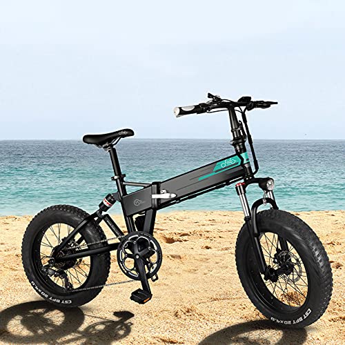 FIIDO M1 Pro Adults Electric Bike, Adjustable Seat and Handlebar Outdoor Folding Cycling Bike Vehicle,Black Thick Tires 48V 12.8Ah Brushless Motor - Black