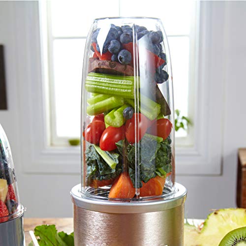 NutriBullet NBLP9 900W Blender Champagne Multi-Function Cold Beverage Smoothie Maker- 2 Cup Sizes and Stay Fresh Lid