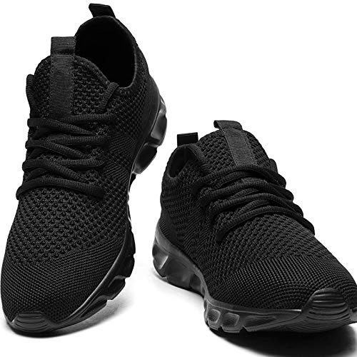 Mens Running Shoes Trainers Walking Tennis Sport Shoes Ligthweight Gym Fitness Jogging Casual Shoes Fashion Sneakers for Men Black 12