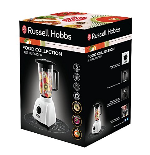 Russell Hobbs 24610 Plastic Jug Blender, 1.5 Litre Capacity and Two Speed Settings, 400 W, White