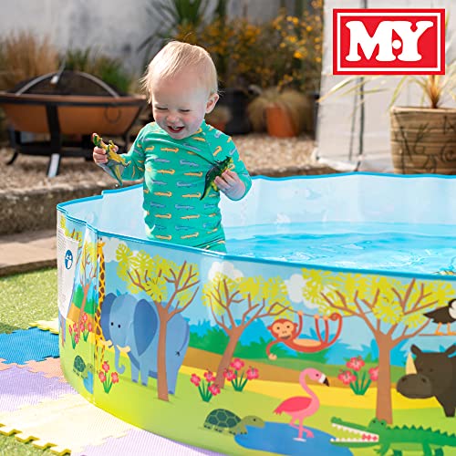 M.Y Splash 6ft x 15in Quick and Easy Set Paddling Pool Colourful Kids Baby Swimming Pool