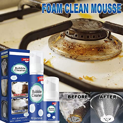 MOF CHEF Cleaner Powder,MOF CHEF Protective Kitchen Cleaner Powder,Foaming Heavy Oil Stain Cleaner,All Purpose Bubble Cleaner Kitchen Deep Cleaning Spray,Powerful Stain Removing Foam Cleaner (100ML)