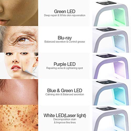 7 Colour Photon PDT Acne Therapy Machine, Removal Anti-aging Skin Rejuvenation Facial Care Beauty Machine,Skin Care LED Light Therapy Treatment Machine