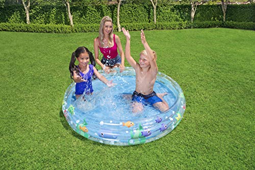 Bestway BW51004-21 BW51004-20 Inflatable Play Pool, Deep Dive 3-Ring sea theme for kids