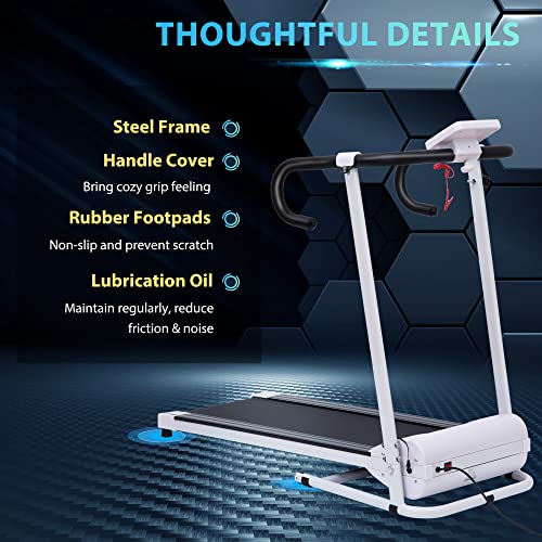 HOMCOM 1.25HP Electric Motorised Treadmill Folding Running Machine Home Fitness Gym Exercise Indoor Use - 1 to 10 km/h |