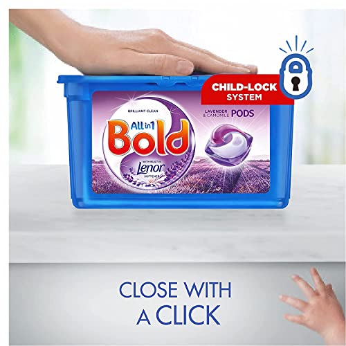 Bold All-in-1 PODS Washing Liquid Laundry Detergent Tablets / Capsules, 108 Washes (54 x 2), Lavender and Camomile Scent, For Brilliant Cleaning With Built-In Lenor Freshness