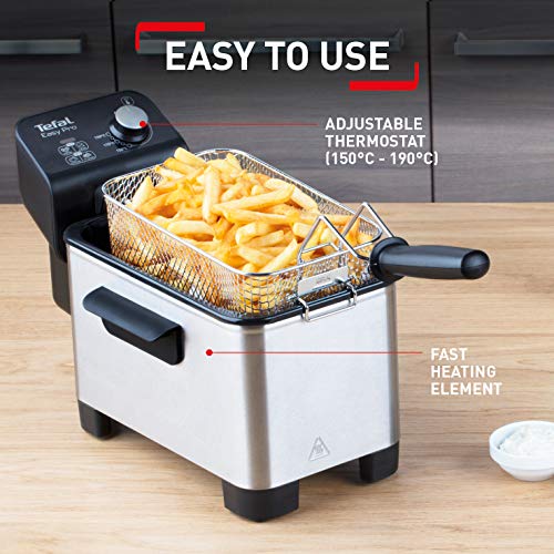 Tefal Easy Pro FR333040 Semi-Professional Deep Fryer, Grey and Black, 1 kg, 4 Portions