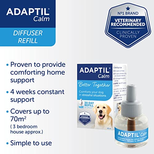 ADAPTIL Calm 30 day Refill, helps dog cope with behavioural issues and life challenges - 48 ml (Pack of 1)