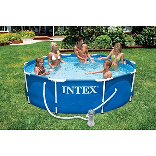 AK Sports 28202GN Intex 10ft x 30in Metal Frame Swimming Pool, Blue, 305 x 76 cm