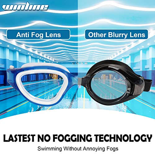 Adult Swimming Goggles,Polarized Open Water Goggles Swimming Anti Fog UV Protection No Leakage Clear Vision Easy to Adjust for Adults Men Women Teenagers (Light Blue/Non-polarized Clear Lens)