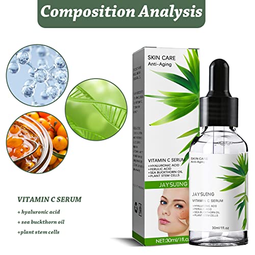 Anti Aging serum,3PCS Vitamin C Serum,Lighten Spots Moisturizing Collagen Moisturizing Skin Brightening Lotion,3 Bottles Collagen Essence,Face Serum for Women,Facial Skin Care Products (30ml Each)