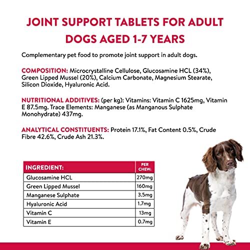 Harringtons Advanced Science Adult Dog Dog Joint Care Supplements – 300x Tablets with High Source of Omega 3, Vitamin C & E.