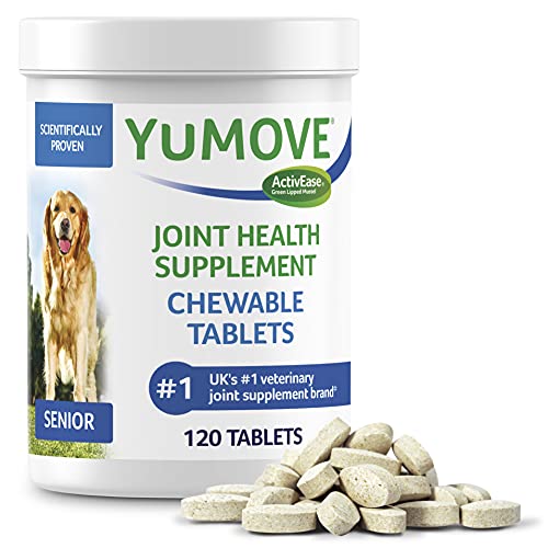 YuMOVE Daily Bites For Senior Dogs | High Strength Hip and Joint Supplement| Aged 9+ | 150 Chews & YuMOVE Senior Dog | High Strength Hip and Joint Supplement Designed for Older| Aged 9+ | 120 Tablets