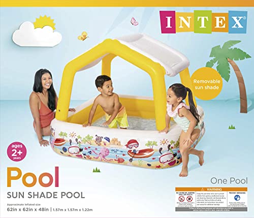 Intex 57470EP Sun Shade Pool Summer Beach Garden Bath Toys, 1.57m x 1.22m