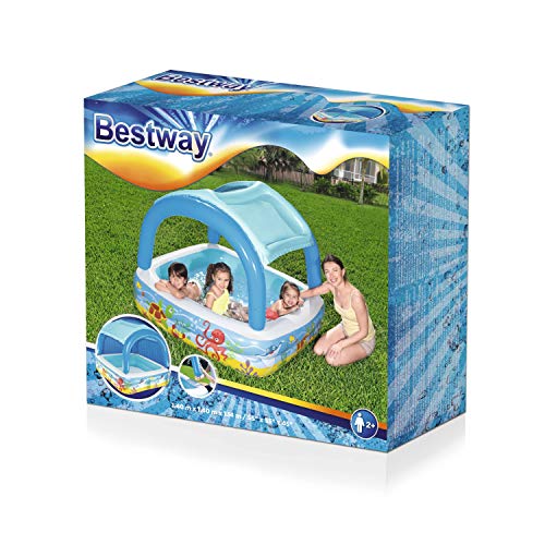 Bestway 52192 Canopy Inflatable Kids Paddling Pool, 114.0 cm*140.0 cm*140.0 cm